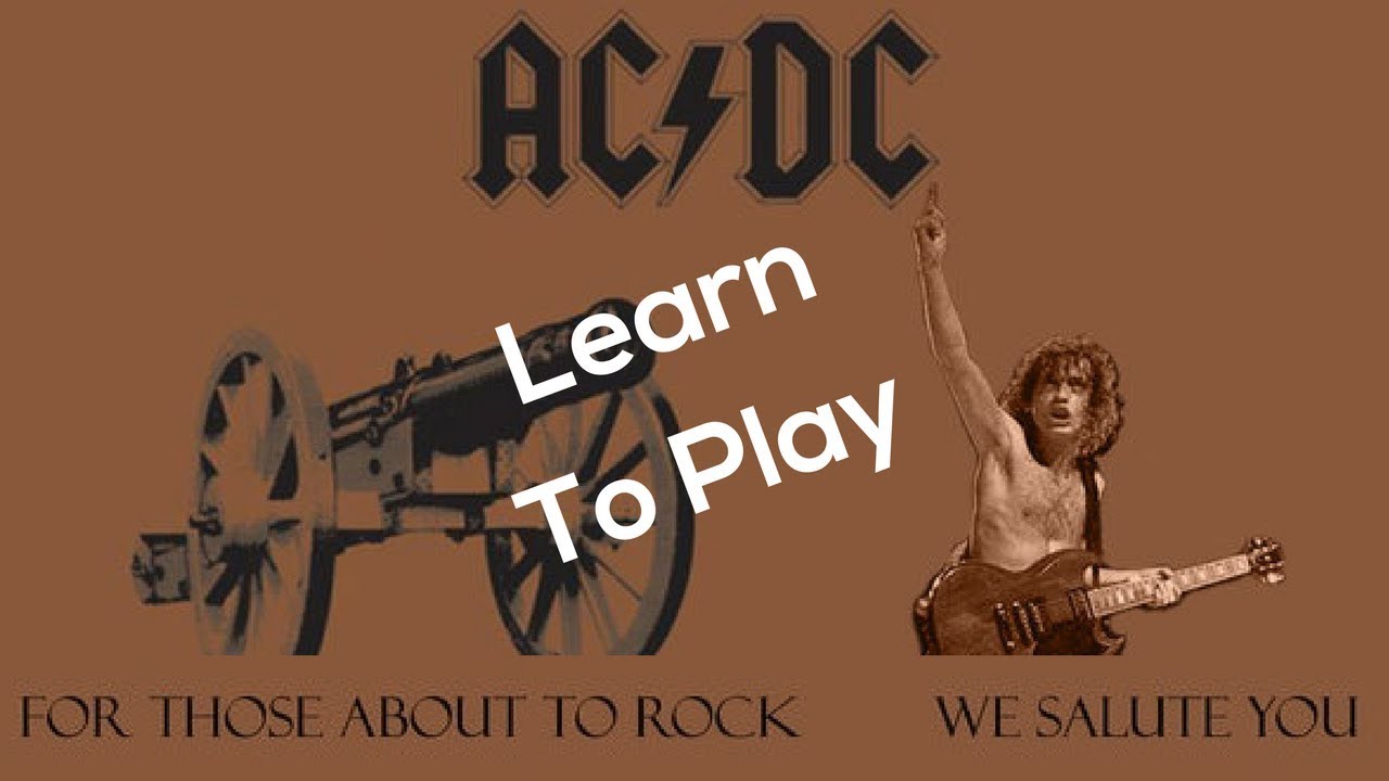 Узнайте, как играть песню AC/DC «For Those About To Rock (We Salute You)» — урок игры на гитаре С...