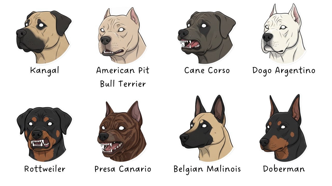 Todas as RAÇAS de Cães de Guarda PERIGOSOS Explicadas em 8 Minutos