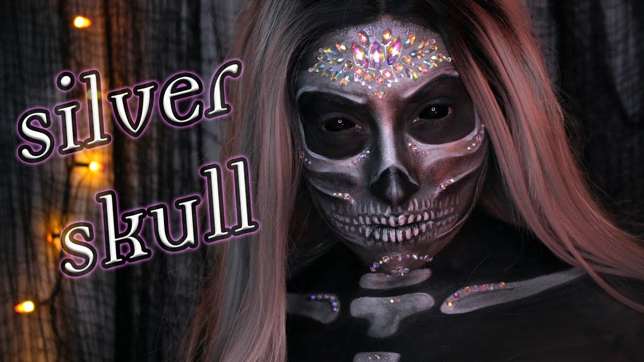 SILVER SKULL | Halloween Makeup Tutorial