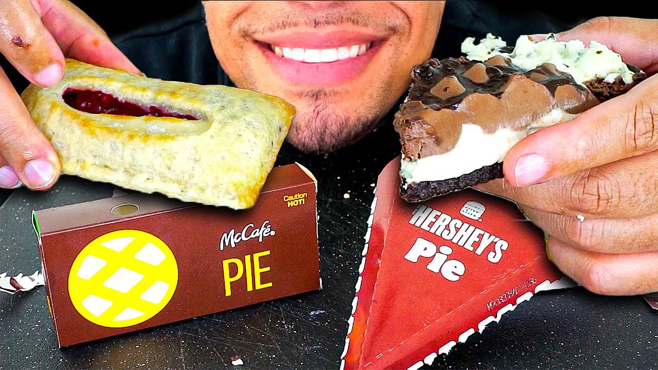 MCDONALD'S VS BURGER KING PIE DESSERT SWEETS CHALLENGE MUKBANG BATTLE EATING NO TALKING MOUTH SOUNDS