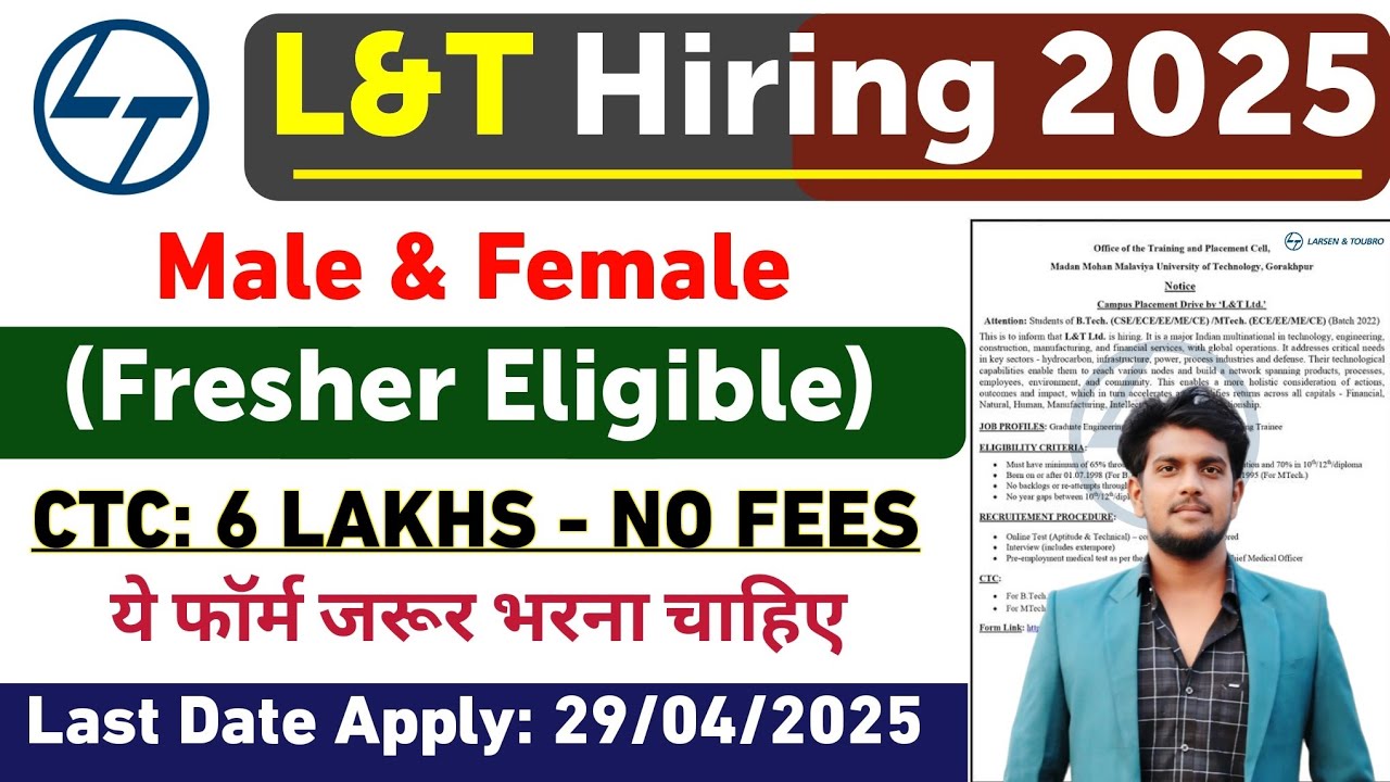 L&T Recruitment 2025 | नई भर्ती 2025 | Larsen & Toubro Job Vacancy 2025 | Private Job Vacancy 2025
