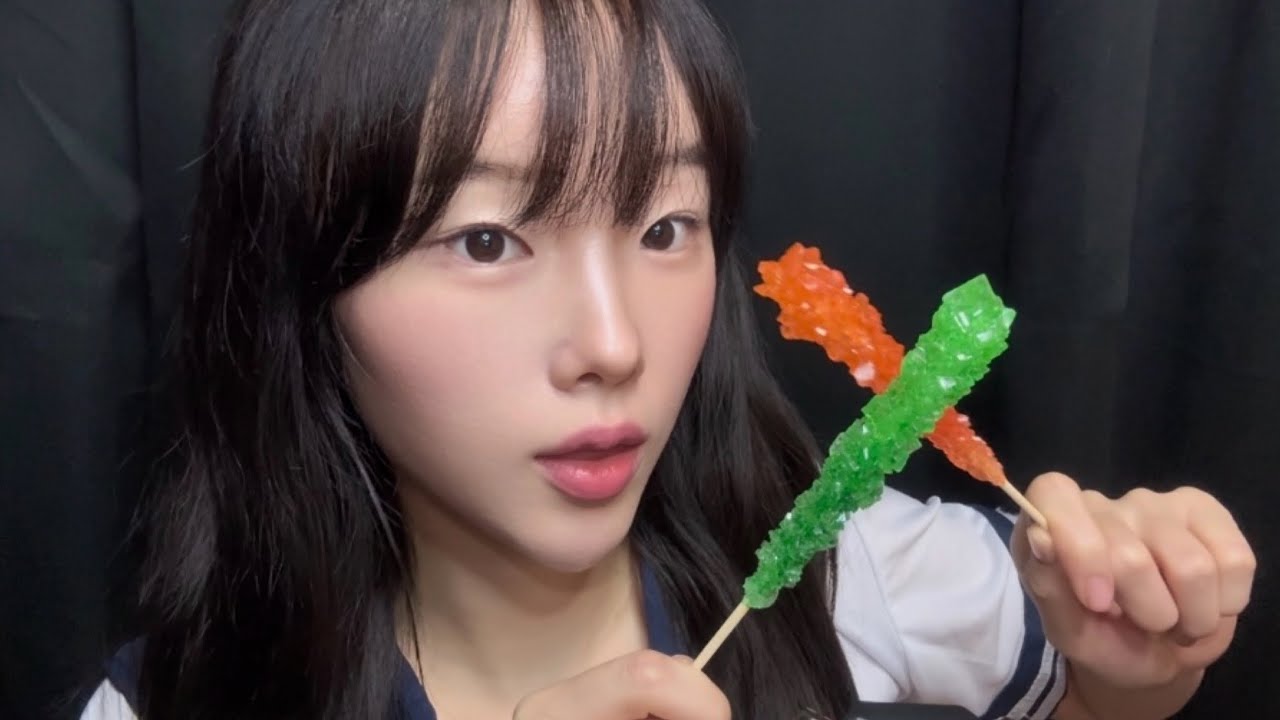 🍭 락캔디 ASMR | Super Crunchy Hard Candy Eating Sounds (No Talking)