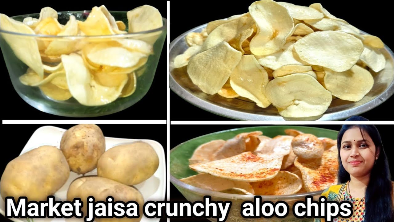 सिर्फ 3 स्टेप में सुपर क्रिस्पी आलू चिप्स, सीक्रेट ट्रिक के साथ Home made aaloo chips 