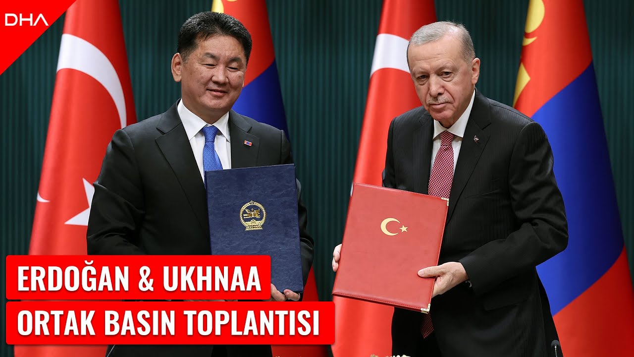 Cumhurbaşkanı Erdoğan & Moğolistan Cumhurbaşkanı Ukhnaa ortak basın toplantısı
