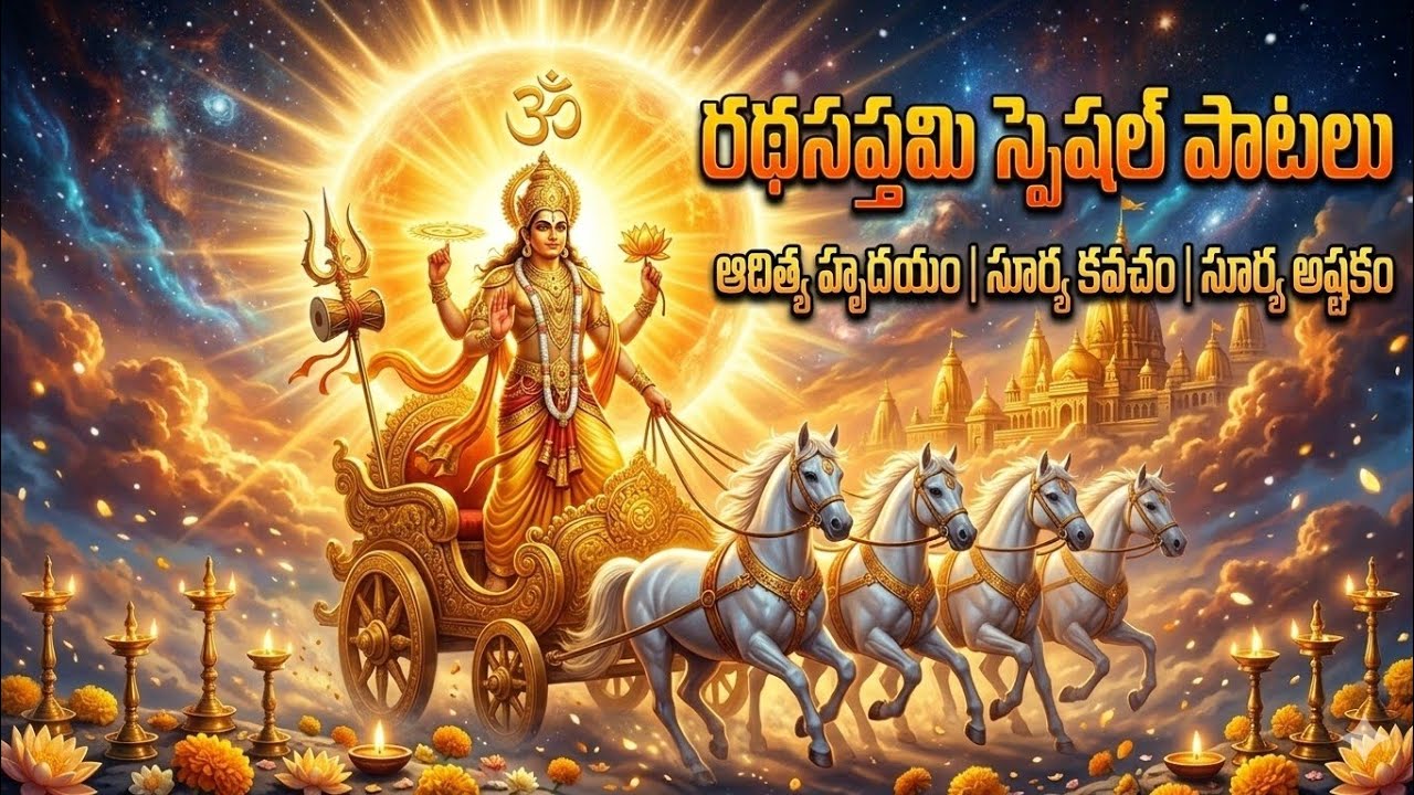 రధసప్తమి నాడు పటించవలసిన సూర్య దేవుని ఆదిత్య హృదయం,సూర్యాష్టకం,సూర్య కవచం..