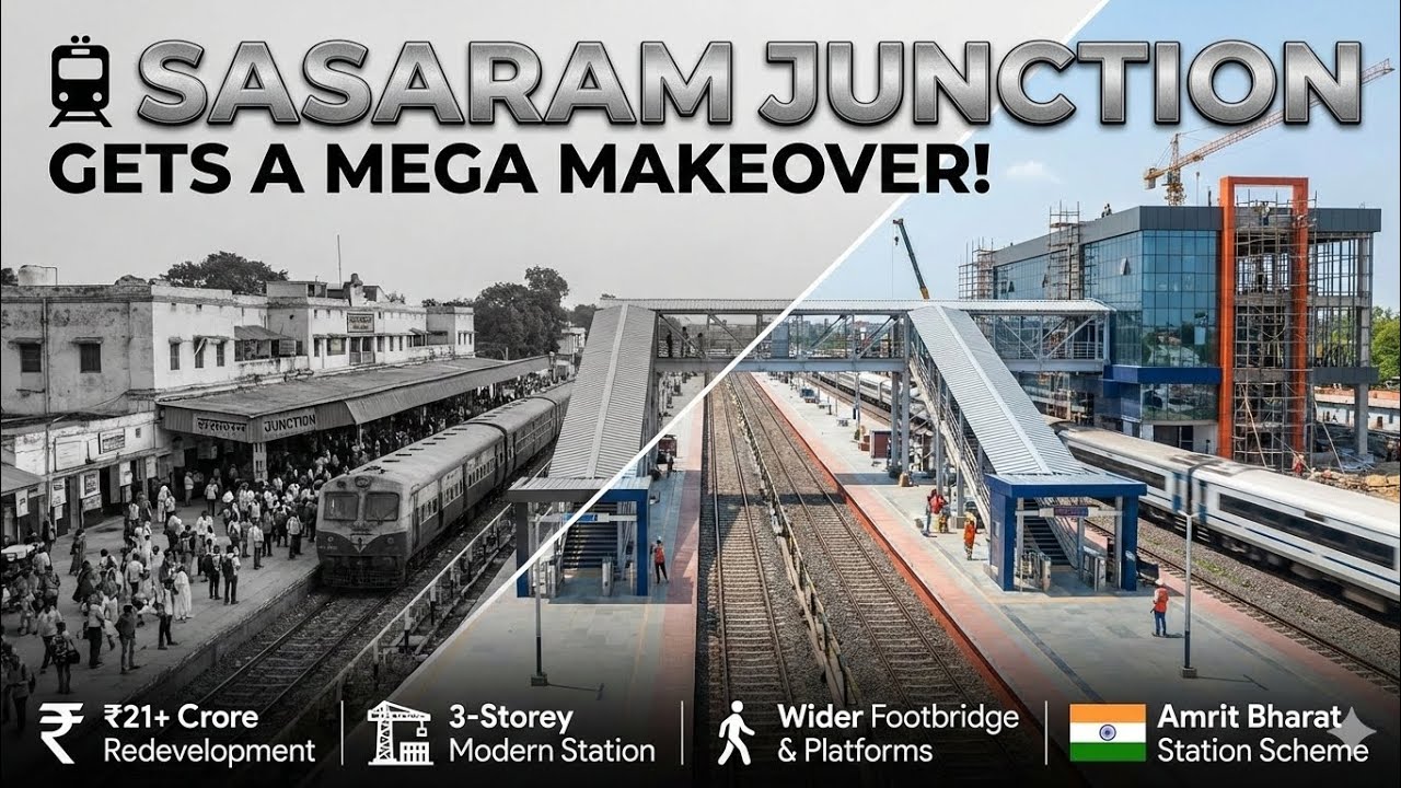 Sasaram Junction Redevelopment Explained | Amrit Bharat Station Scheme | ₹21+ Crore Upgrade