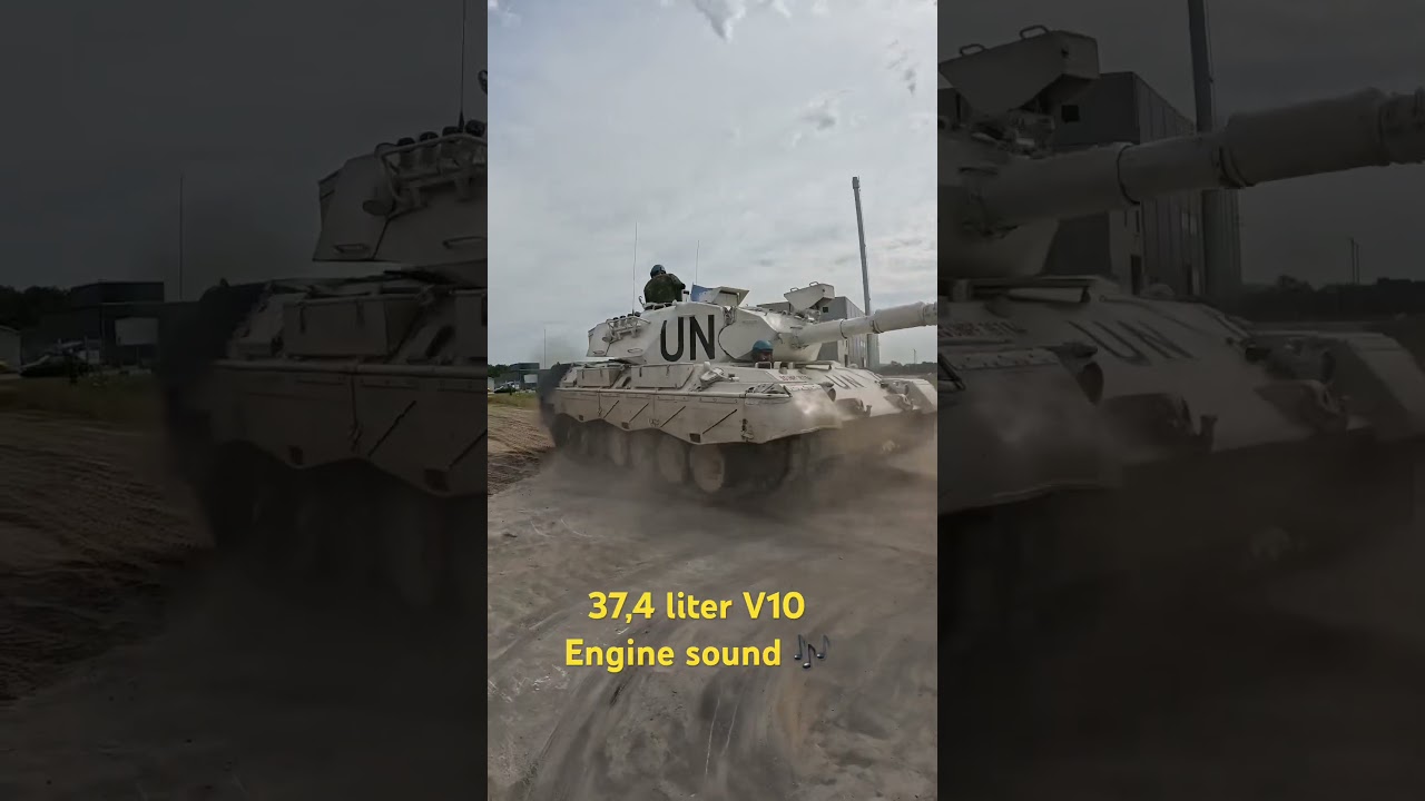 37,4 Liter V10 engine sound 🎶🎶 #military #viral #engine #tank #leopard #sound #fyp