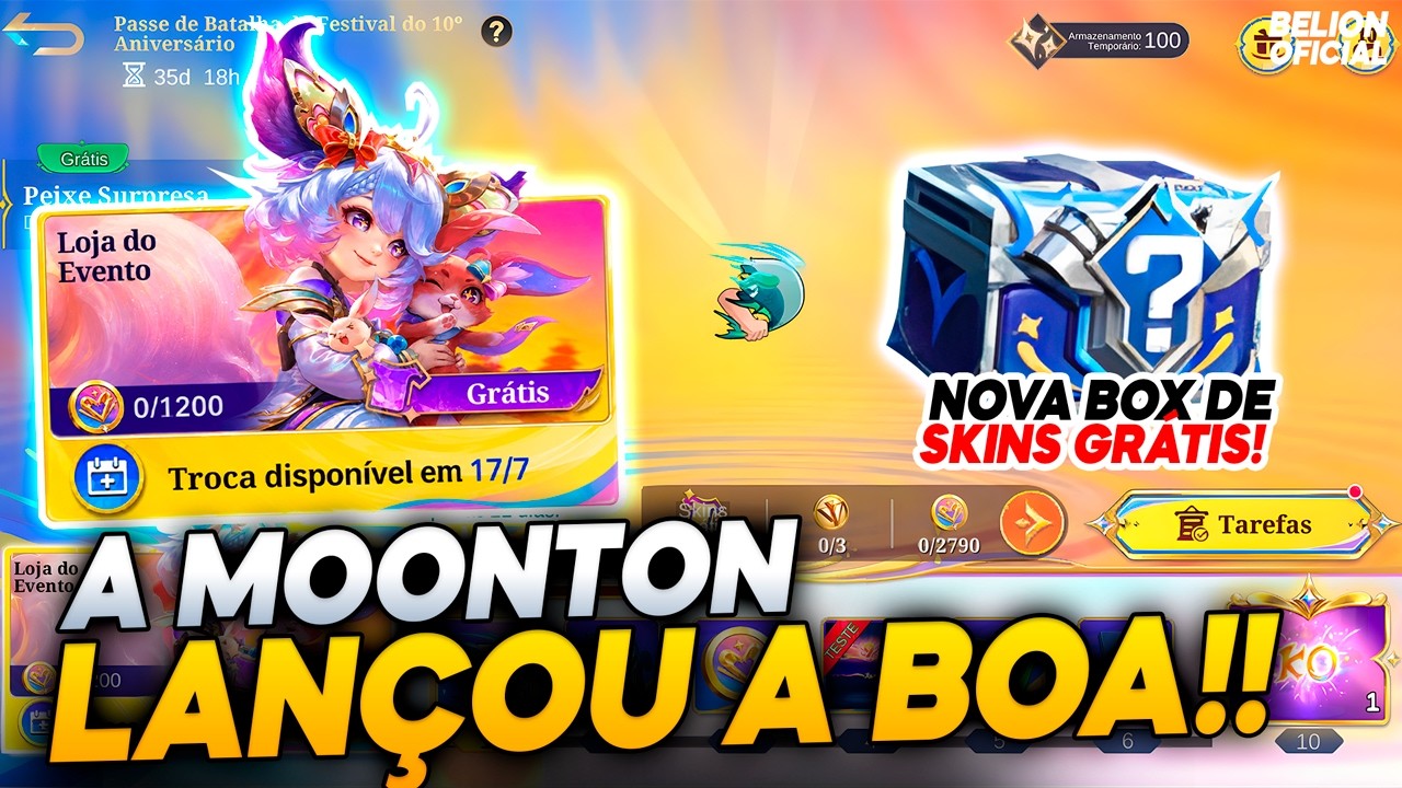 A MOONTON CAPRICHOU! REVELADO O PASSE GR&Aacute;TIS DE 10&ordm; ANIVERS&Aacute;RIO DO MOBILE LEGENDS