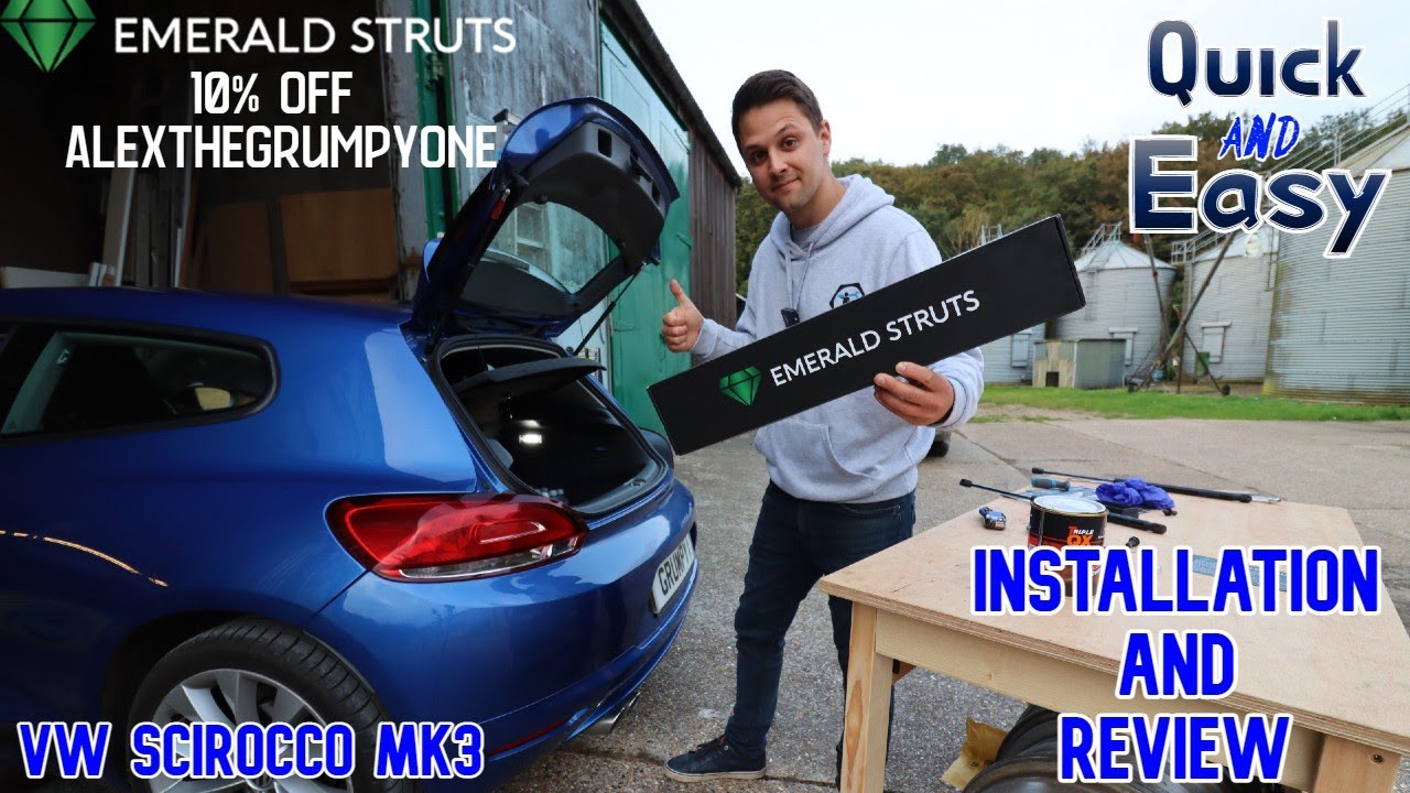 Установка и обзор стоек Emerald Boot на VW Scirocco mk3. Скидка 10% ALEXTHEGRUMPYONE