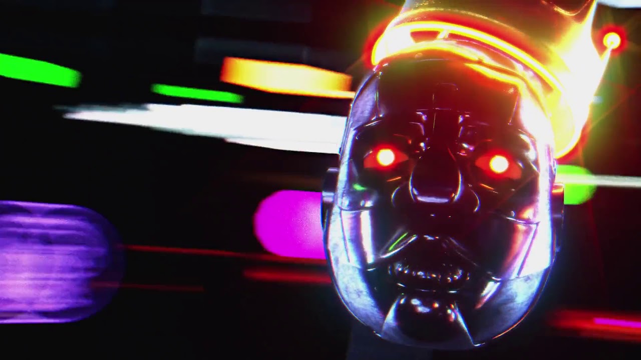 3D head of metal rap mask
