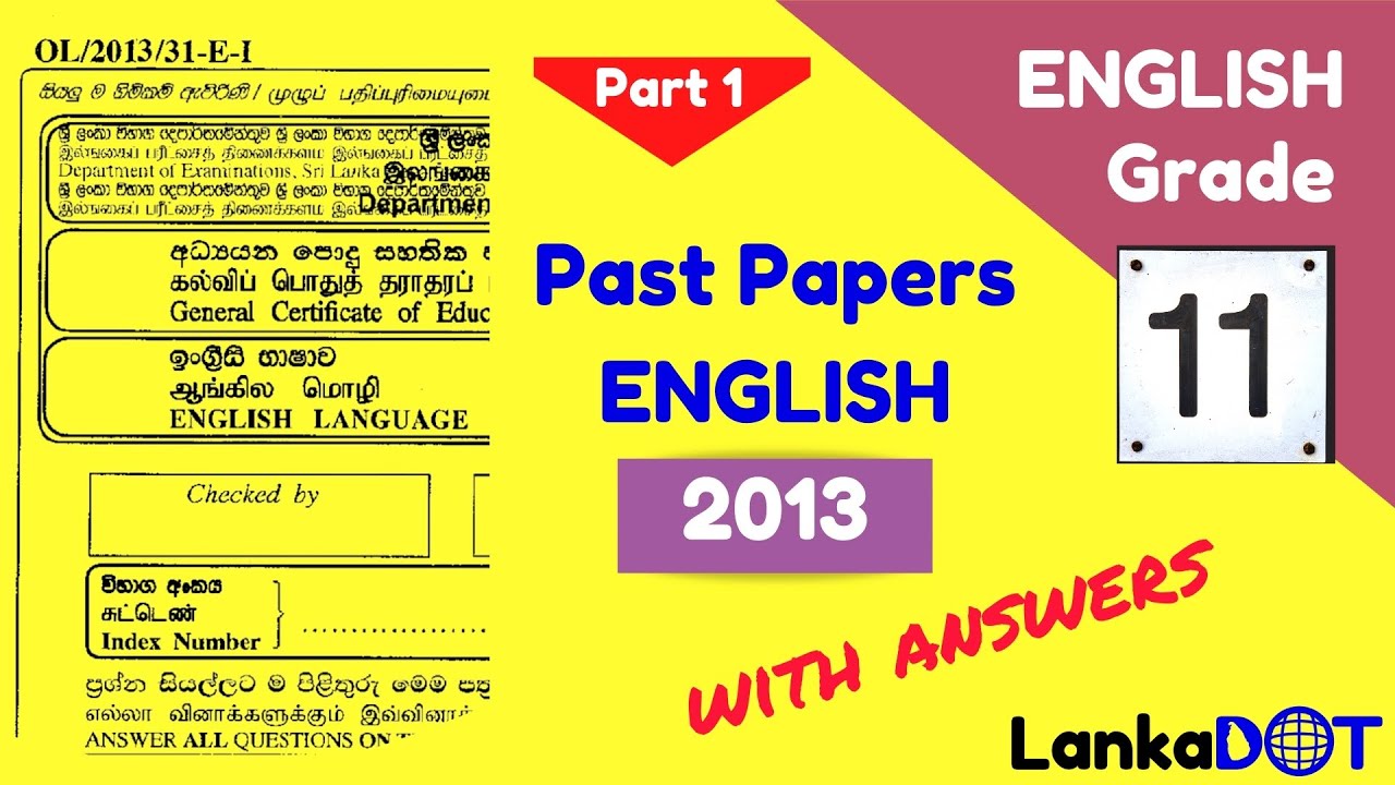 English Online Class - Grade 11 | in Sinhala | past paper English 2013 | part 1 | LankaDOT