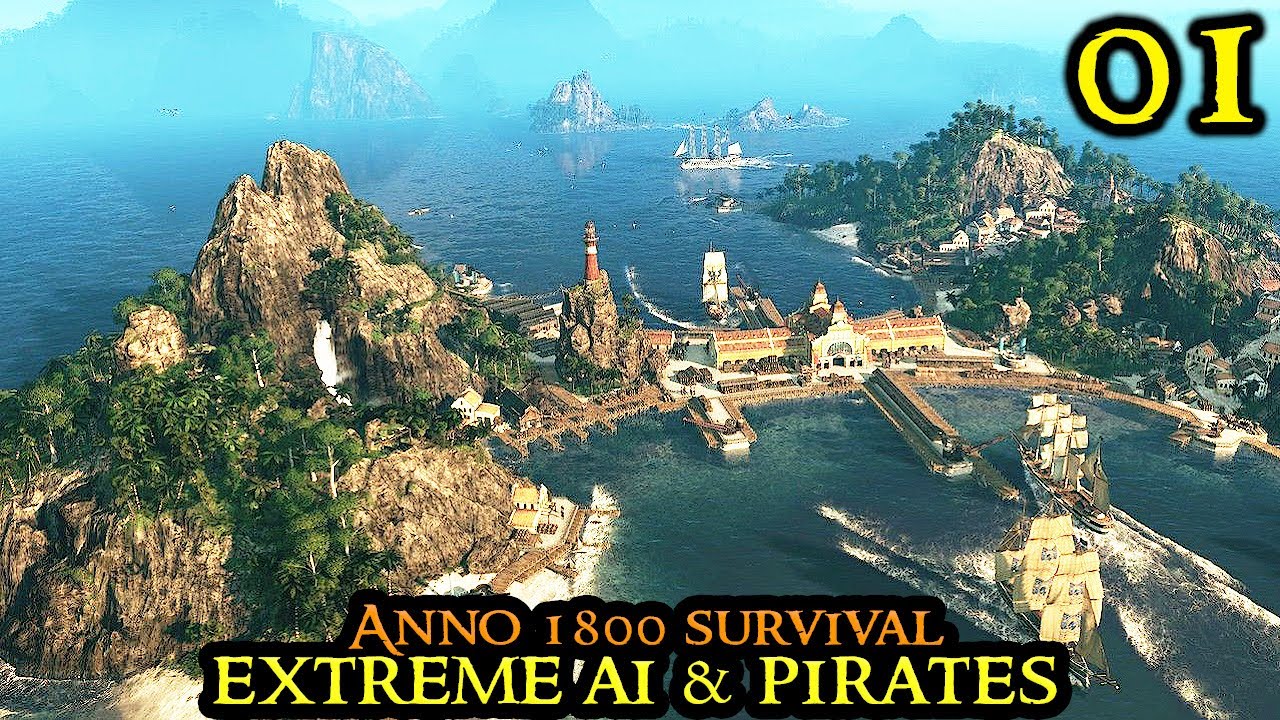 Anno 1800 SURVIVAL - PERFECT START || Super HARDMODE & CHALLENGE Modded | City Builder Strategy 01