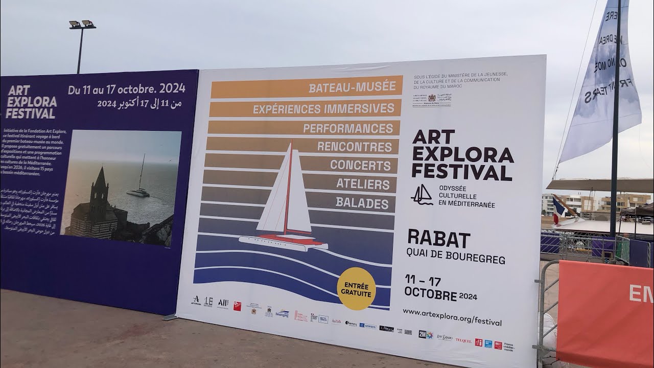 Festival  ART EXPLORA à rabat bouregreg 🛳️ #rabatmorocco #morocco #marinabeach #festival #4k #fypシ゚