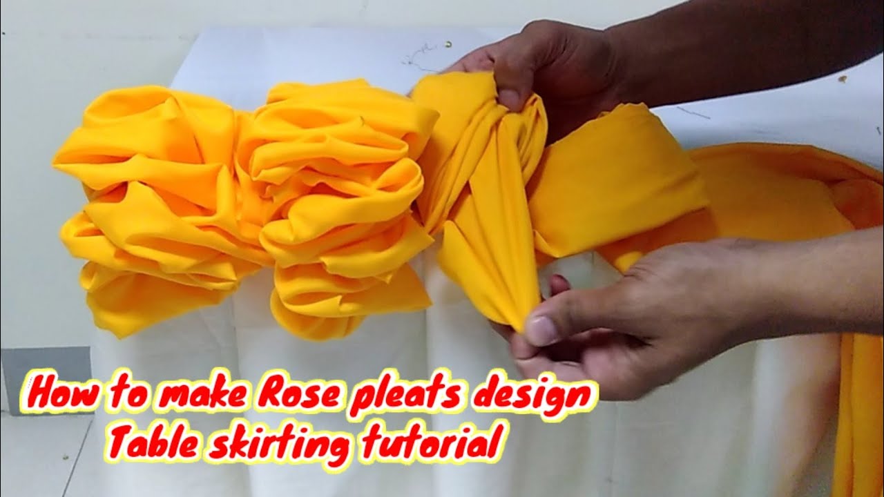 Table skirting tutorial how to make Rose pleats design step by step tutorial.