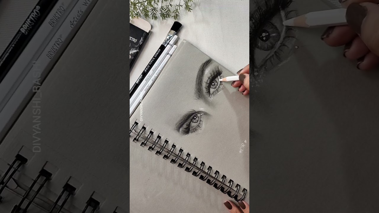 Testing Brustro White Charcoal on Toned Paper 🤩 | #charcoalart #charcoaldrawing #realismart