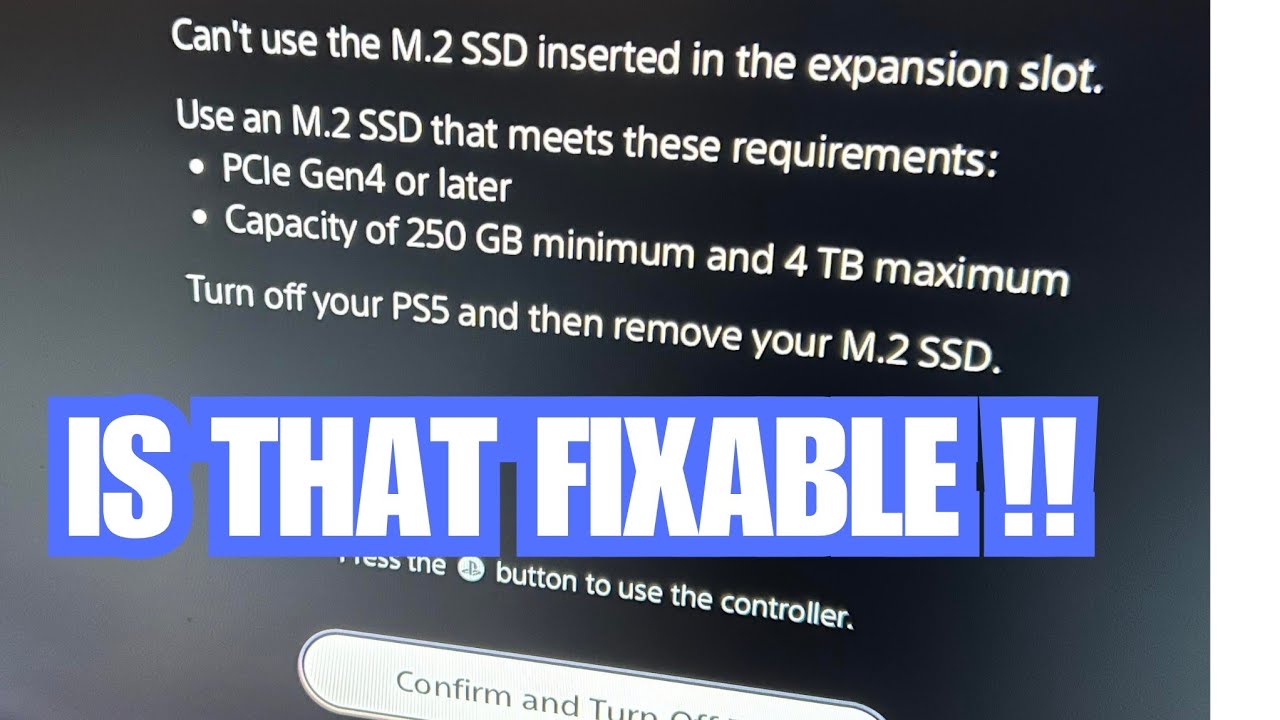 PS5 CAN'T USE THE M.2 SSD - CAN I FIX IT !!