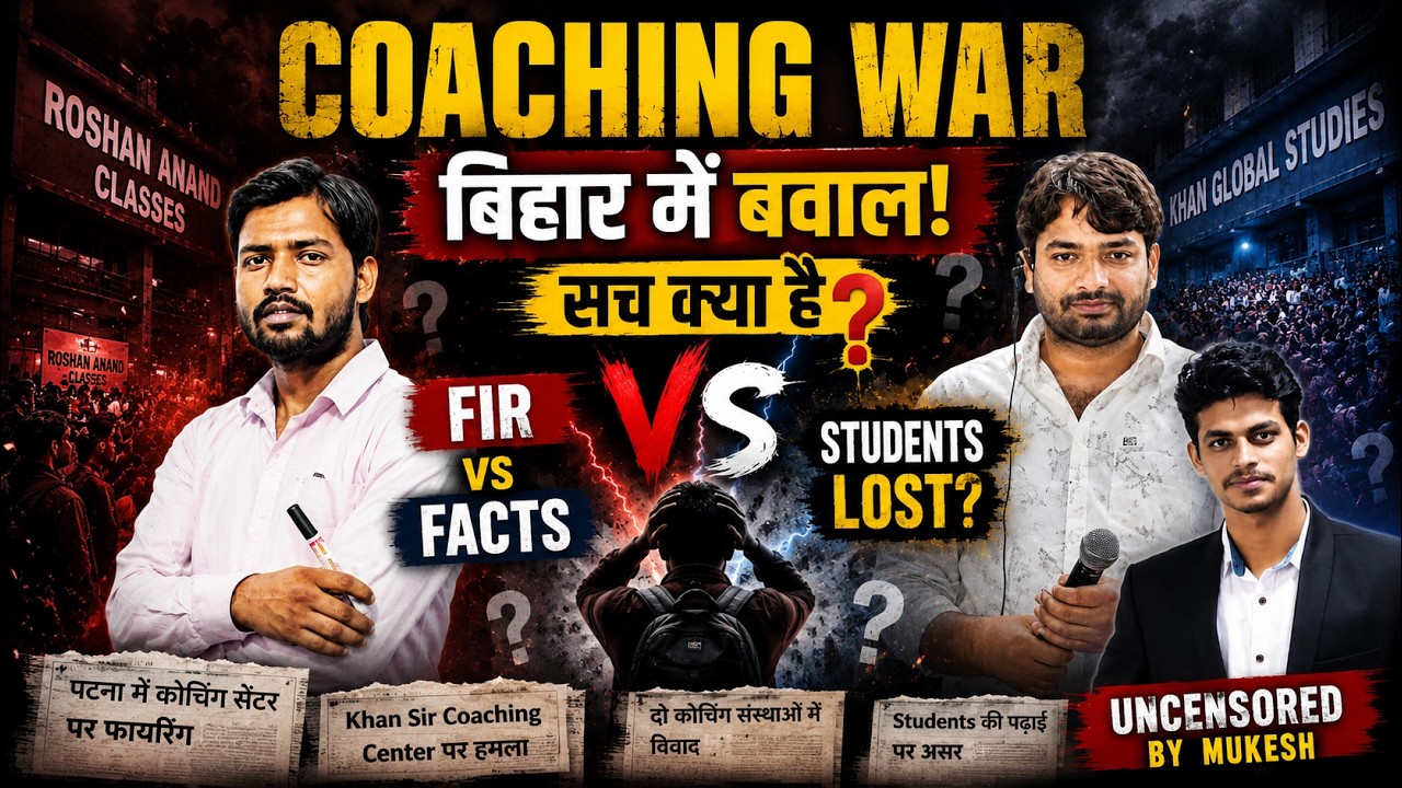 Bihar Coaching War: Khan Sir vs Roshan Anand | FIR, Firing, Students Lost? | Uncensored by Mukesh