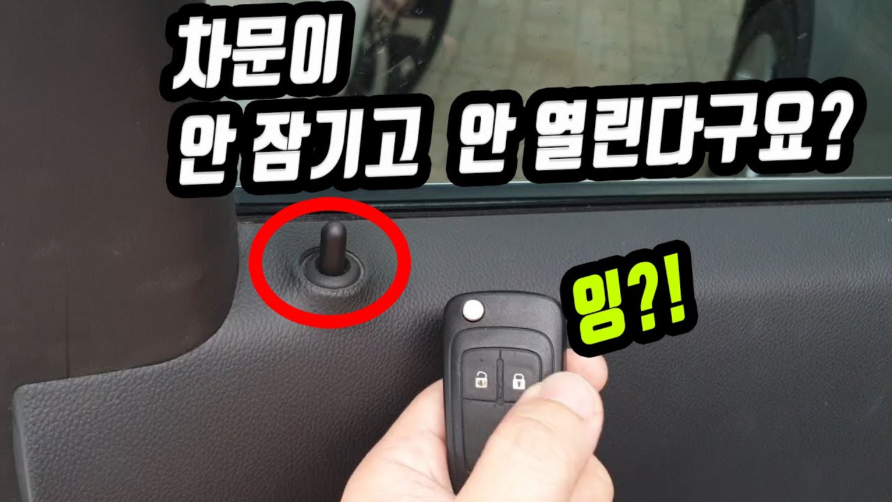 차문 고장 원인 도어 액츄에이터 자가수리방법