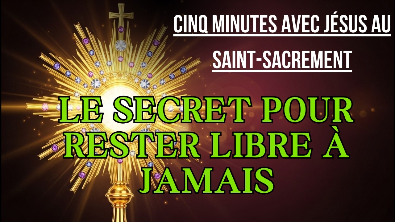 Cinq Minutes avec Jésus au Saint Sacrement  VENDREDI 13 MARS 2026  LE SECRET POUR RESTER LIBRE À JAM