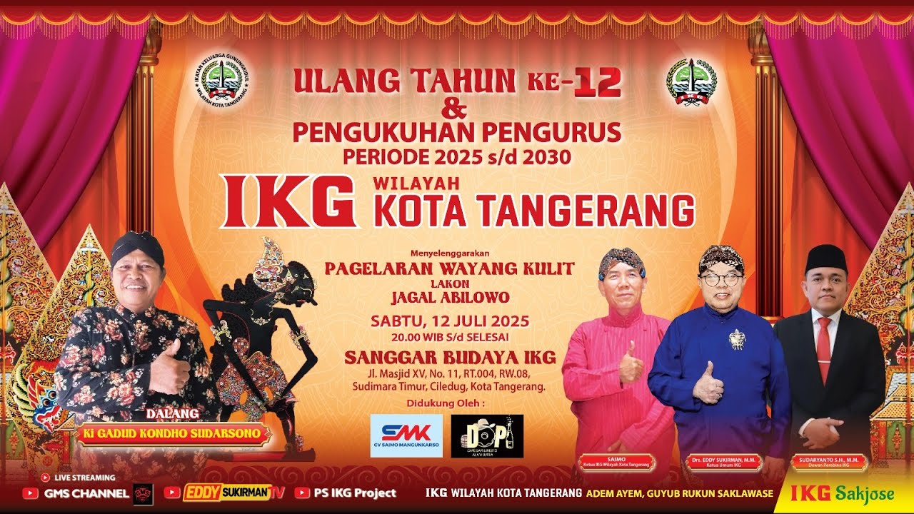 Live Streaming // Ulang Tahun dan Pengukuhan IKG Kota Tangerang ke 12 // Ciledug 2025