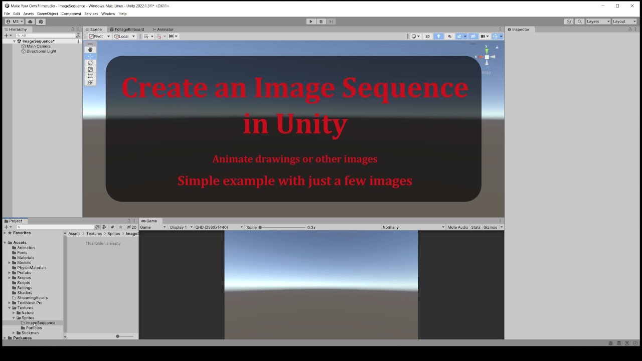 Create a simple Image Sequence in Unity - For Beginners