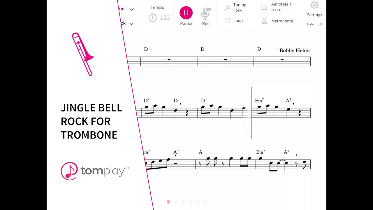 Jingle Bell Rock for Trombone 🎶