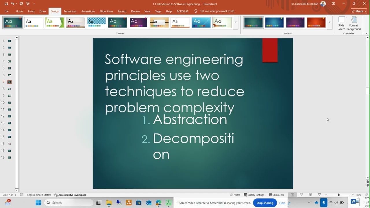 Software Engineering Class 2