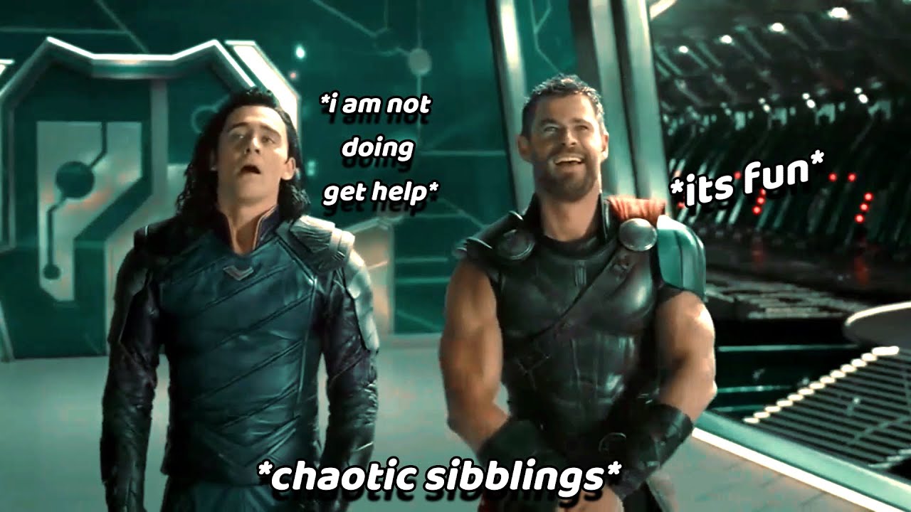 thor and loki being chaotic siblings