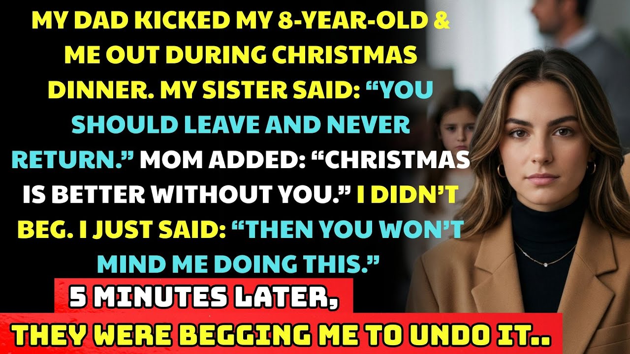 My Parents Kicked Me And My 8 Year Old Out During Christmas Dinner—But 5 Minutes Later, Changed