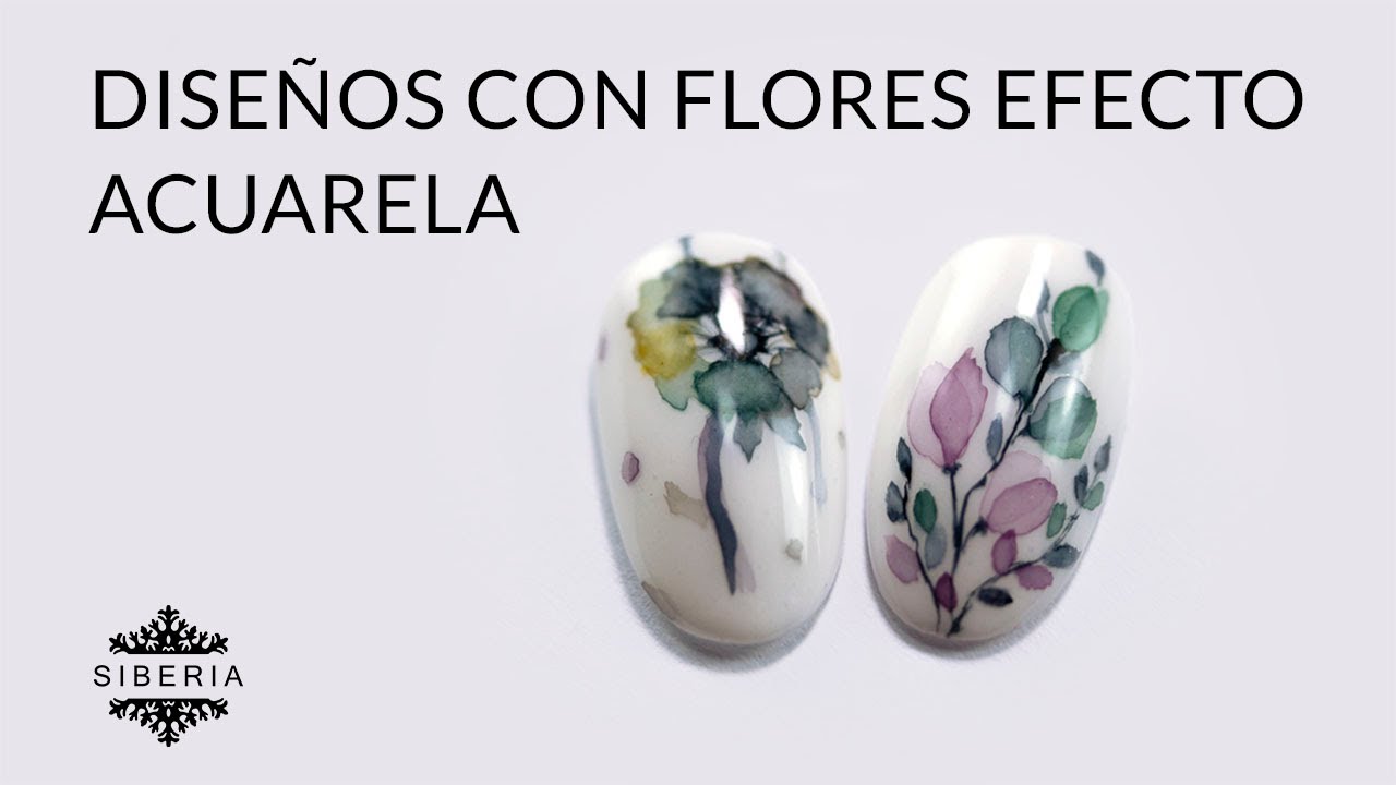 Nail tutorial: Diseños con flores efecto acuarela