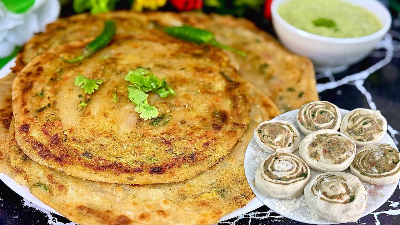 Best way to make Lachha Aloo Paratha 🥔🫓 Potato filled Paratha | Vegetable Paratha in desi ghee