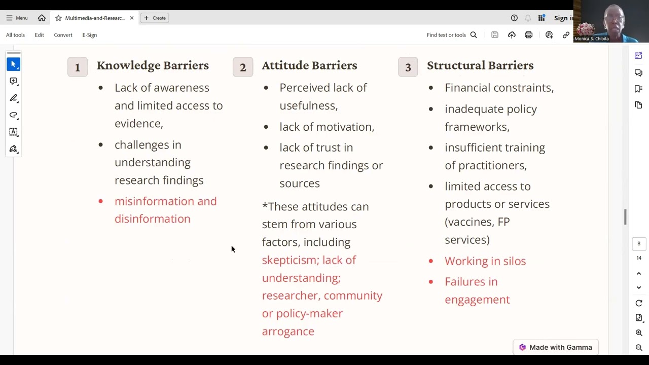 Multimedia & Research uptake: best practices for bringing University research to the wider public.