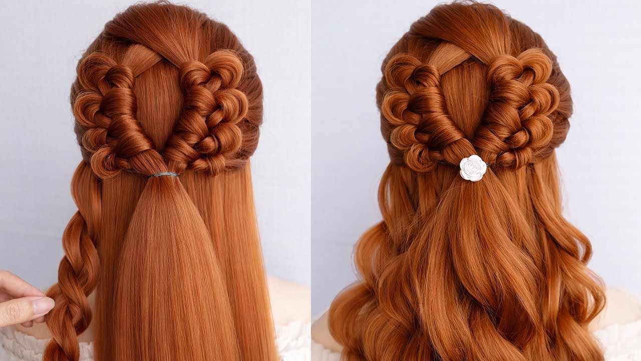 Top Beautiful Hairstyle | New Easy Hairstyle Half Up Half Down | Trending Hairstyle