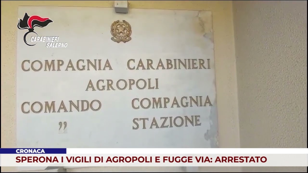 CRONACA. SPERONA I VIGILI DI AGROPOLI E FUGGE VIA: ARRESTATO