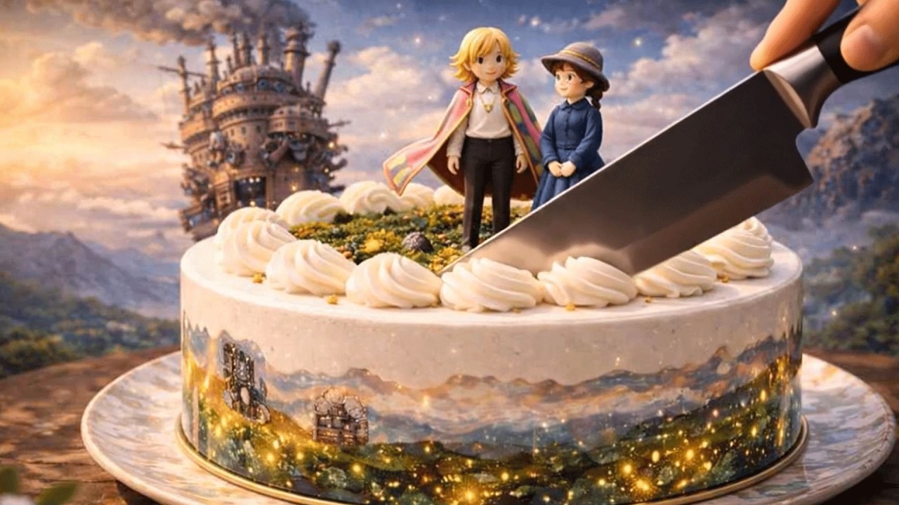 【ASMR】Glass Ghibli Cake Cutting2｜ガラスのジブリケーキ切断音2｜Crystal Cake Sounds