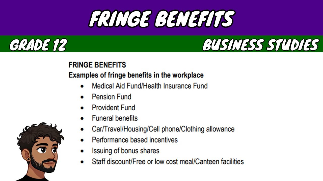 Fringe Benefits  | Grade 12 Business Studies