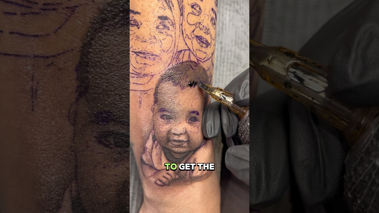 Shading 3 portraits #tattooshading #tattooartist