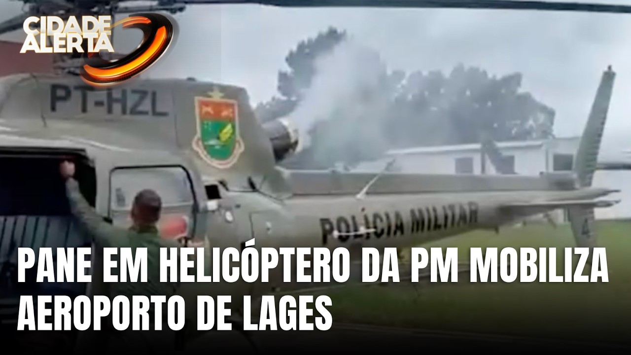 Helicóptero da PM faz pouso de emergência em Lages