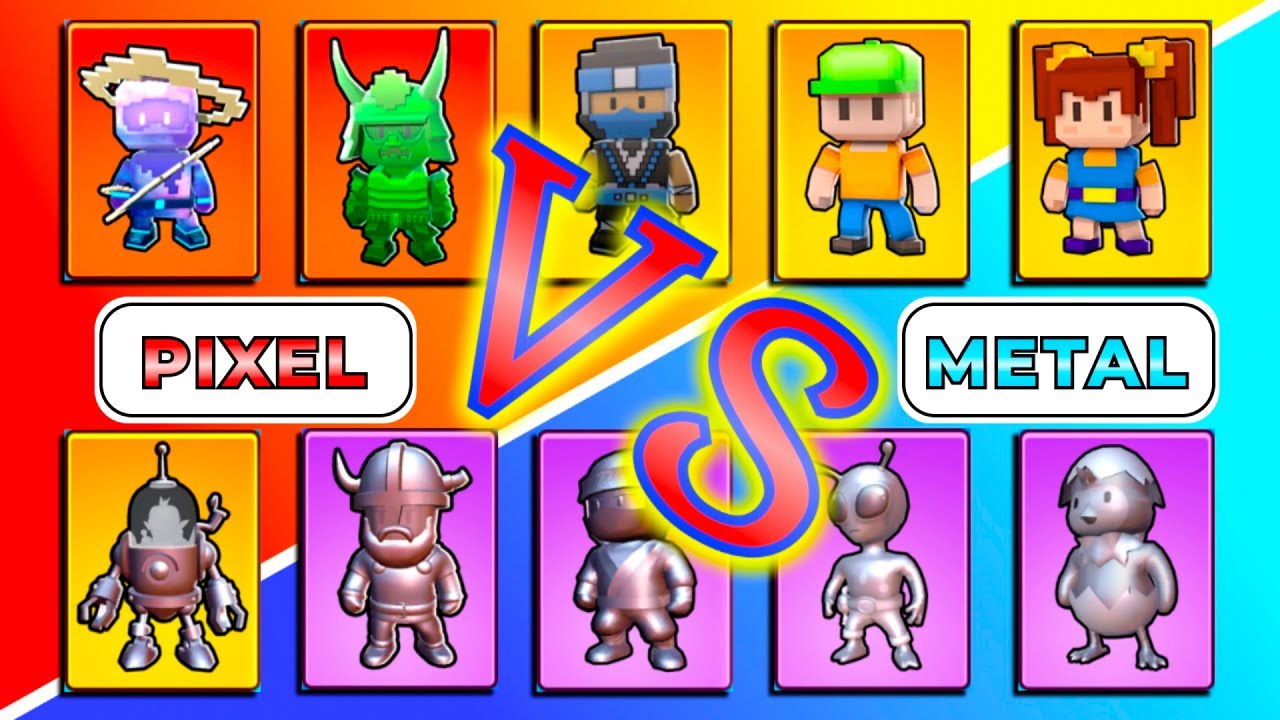 PIXEL VS METAL | Stumble Guys ► Battle