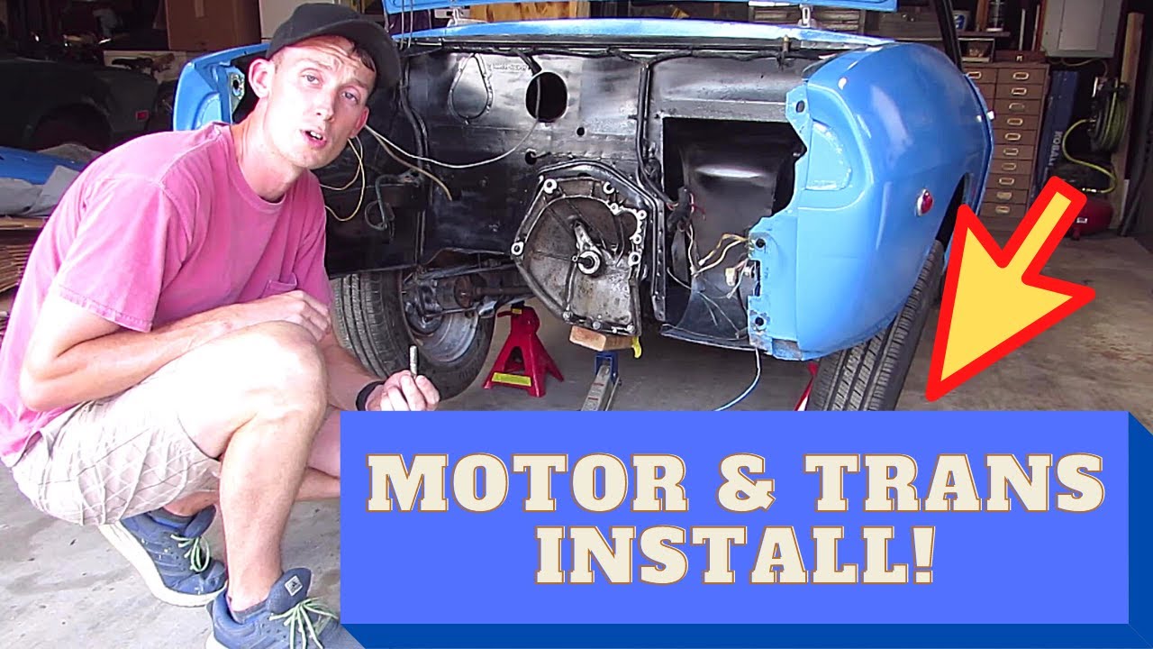 Episode 14: Electric Motor and Transmission Installed on the 1968 Fiat 850 Spider EV Conversion!!