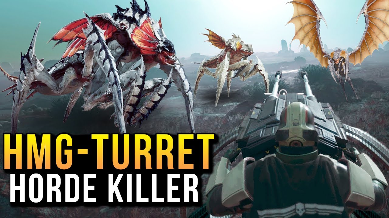Helldivers 2 | HMG TURRET OBLITERATES HORDES!!! - Gameplay Hardest Difficulty (No Commentary)