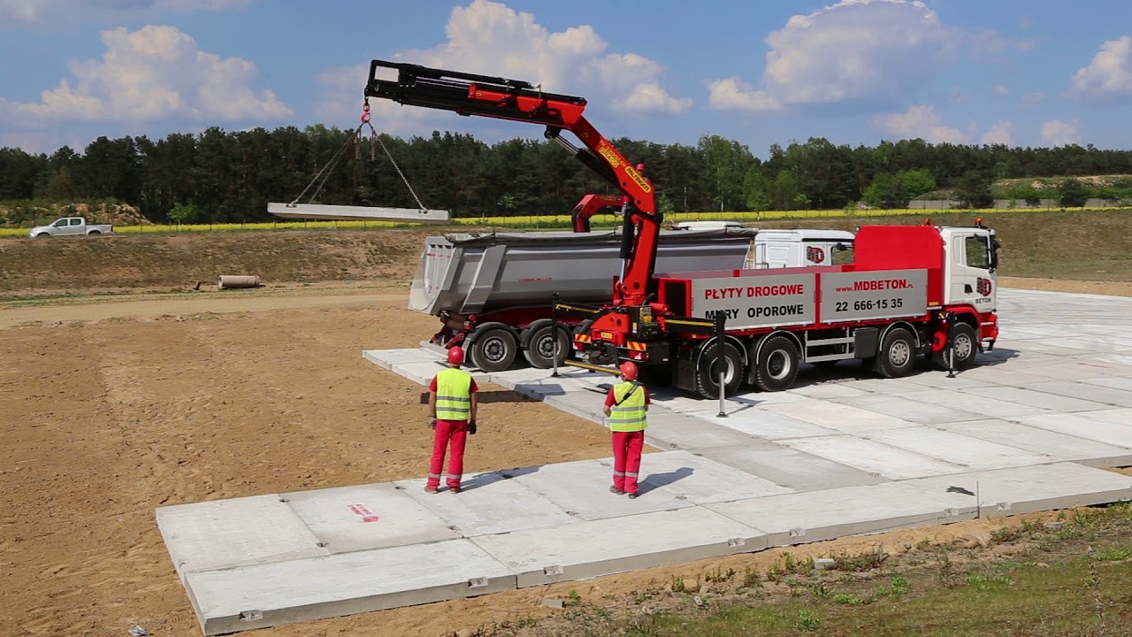 Płyty Drogowe MON montaż MdBeton Producent Betonu Warszawa