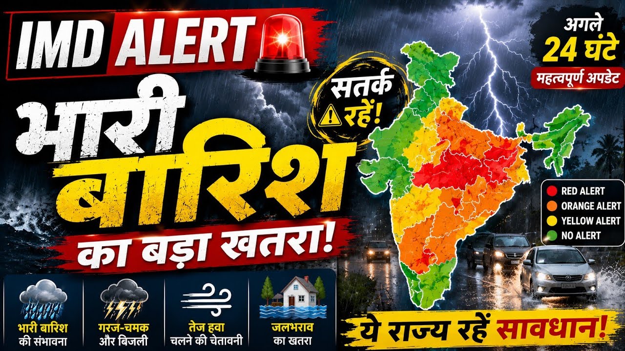 🌧️ IMD Heavy Rain Alert 🚨 | Will It Rain Heavily in Your State? ⛈️ | Latest Weather Update