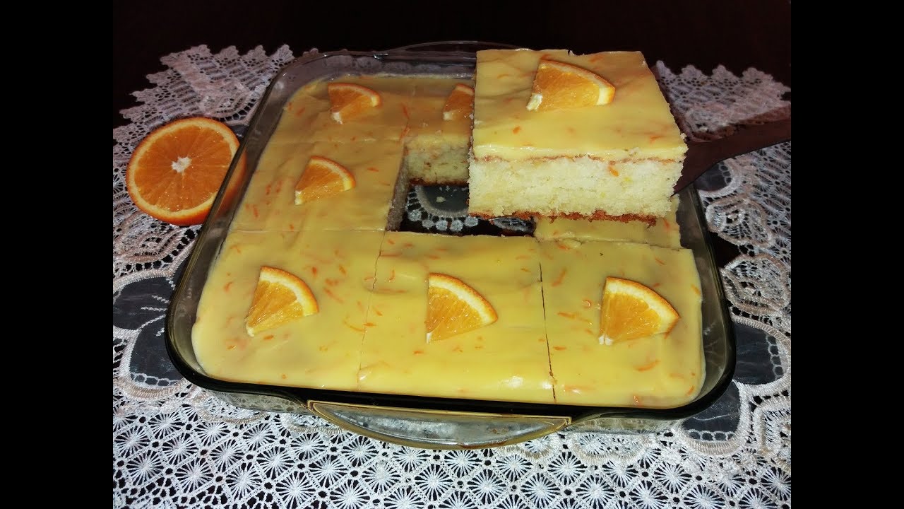 كيكة خفيفة و روعة في المذاق بكريمة البرتقال 🍊