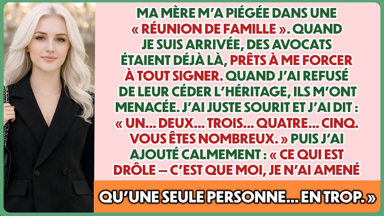 Ma mère m’a piégée à une réunion de famille — quand j’ai refusé de céder mon héritage, ils…