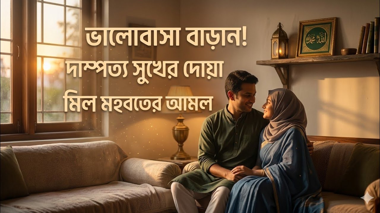 👩‍❤️‍👨স্বামী স্ত্রীর মধ্যে মিল মহব্বত বৃদ্ধির আমল | ভালোবাসা বাড়ানোর দোয়া ও উপায়  🤲🤲