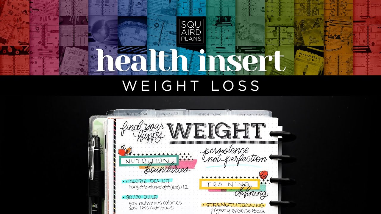 Finally! My 2022 Health Insert Weight Loss Reference Page :: Classic Happy Planner DIY