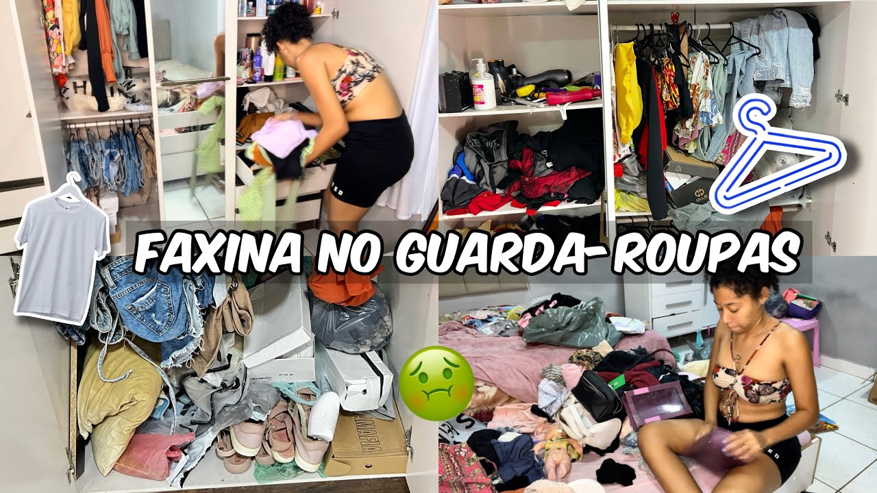 MAIS DE 3 MESES SEM LIMPAR O GUARDA ROUPA 🤢 | Limpeza e Organização