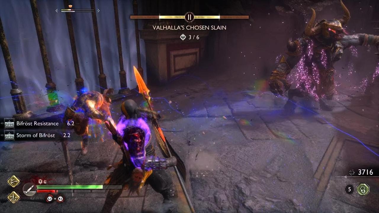 Dark Odessey Kratos VS Haklangr The Bearded berserker boss fight #352 (Give Me Prowess) (4K HDR)