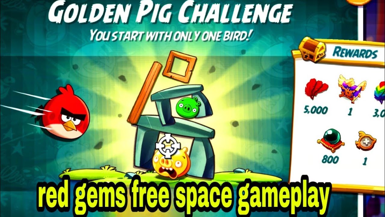 Angry birds 2 the golden pig challenge 27 jan 2026 with red gems free#ab2 golden challenge today